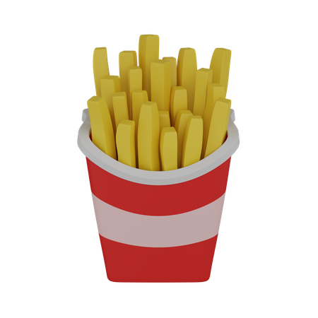 Batatas fritas  3D Icon