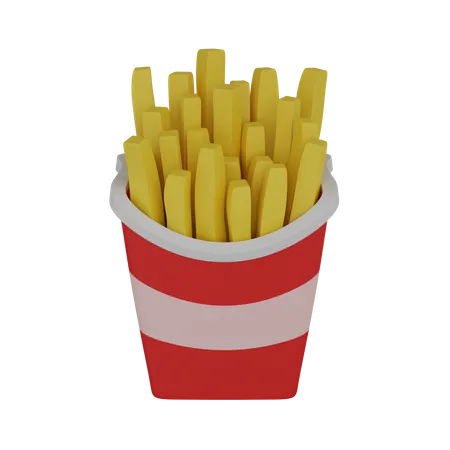 Batatas fritas  3D Icon