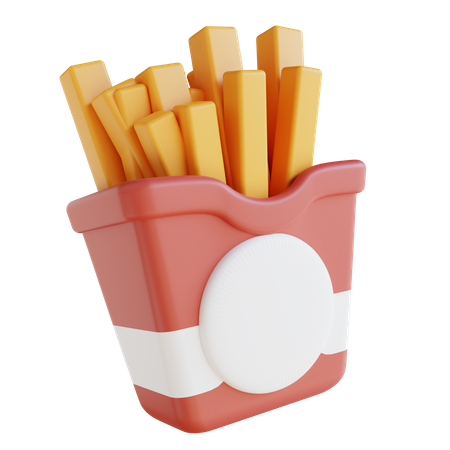 Batatas fritas  3D Icon