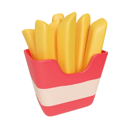 Batatas fritas  3D Icon