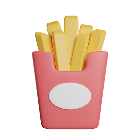 Batatas fritas  3D Icon