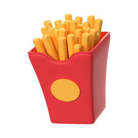 Batatas fritas  3D Icon