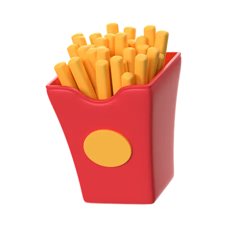 Batatas fritas  3D Icon