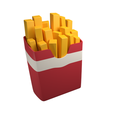 Batatas fritas  3D Icon