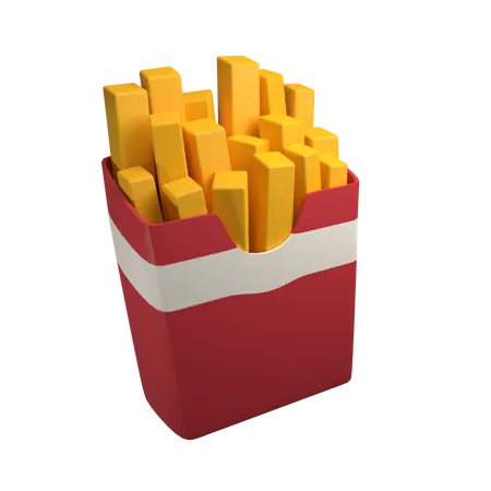 Batatas fritas  3D Icon