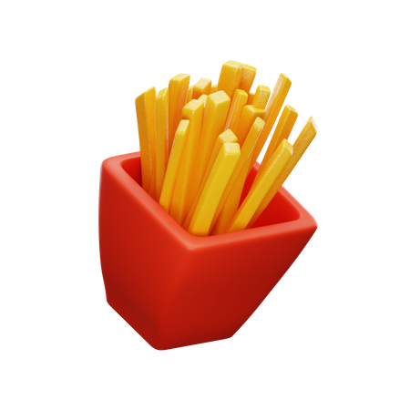 Batatas fritas  3D Icon