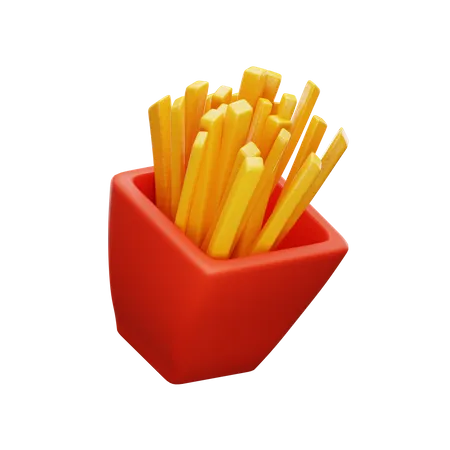 Batatas fritas  3D Icon