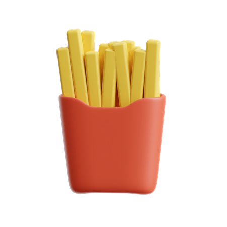 Batatas fritas  3D Icon