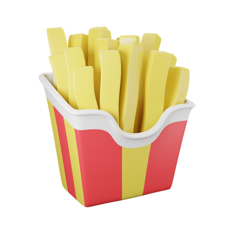 Batatas fritas  3D Icon