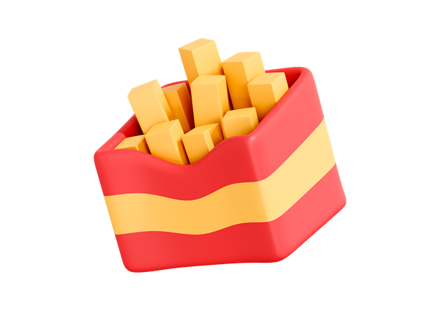 Batatas fritas  3D Icon