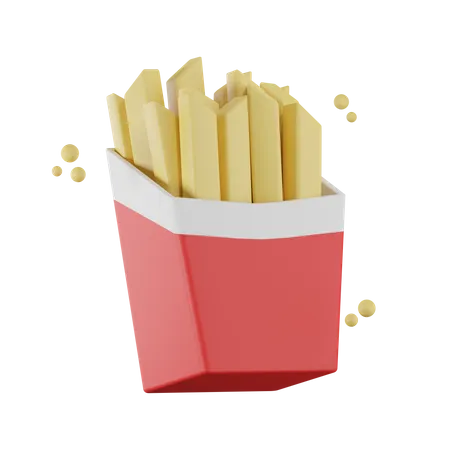 Batatas fritas  3D Icon