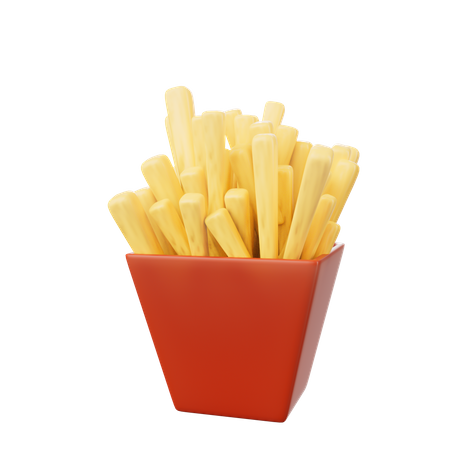 Batatas fritas  3D Icon