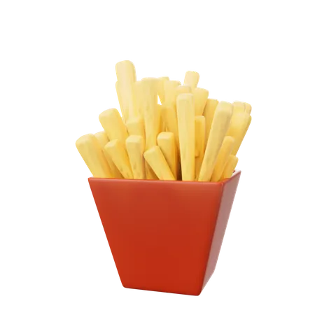 Batatas fritas  3D Icon