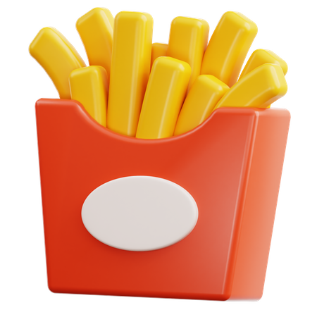 Batatas fritas  3D Icon