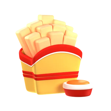 Batatas fritas  3D Icon