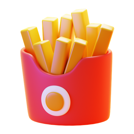 Batatas fritas  3D Icon