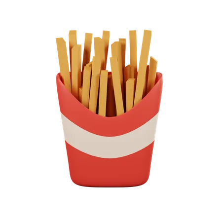 Batatas fritas  3D Icon