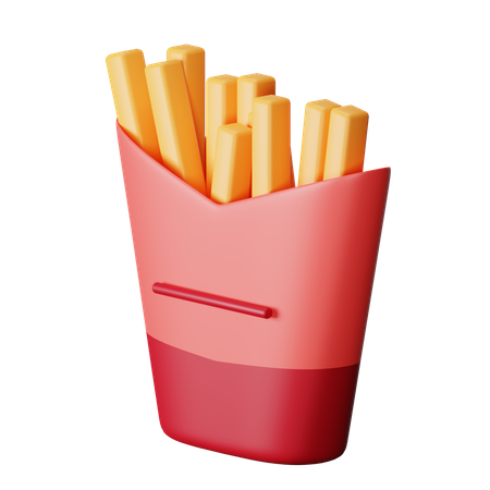 Batatas fritas  3D Icon