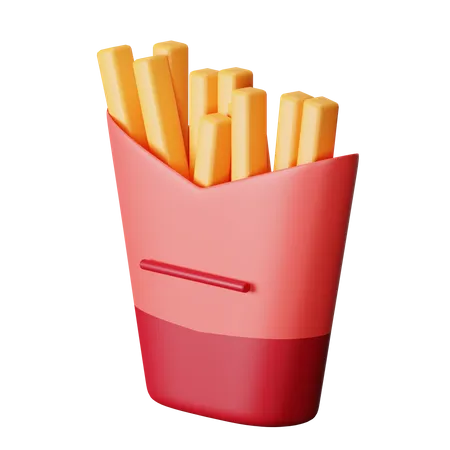 Batatas fritas  3D Icon