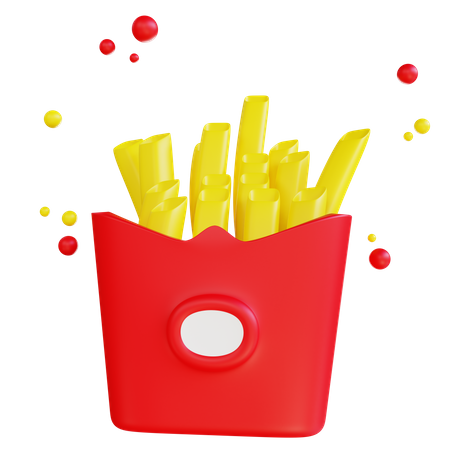 Batatas fritas  3D Icon