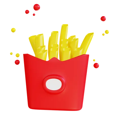 Batatas fritas  3D Icon