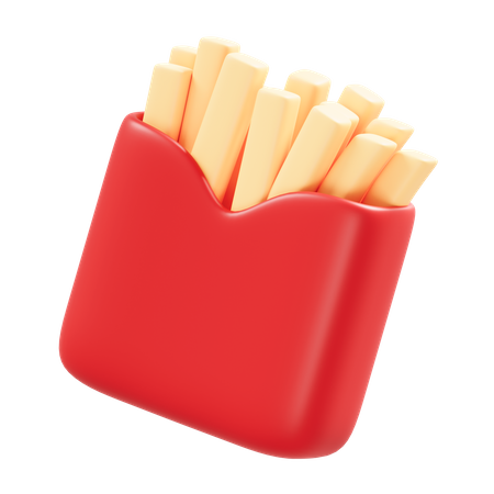 Batatas fritas  3D Icon