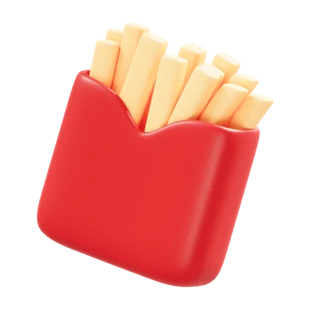 Batatas fritas  3D Icon