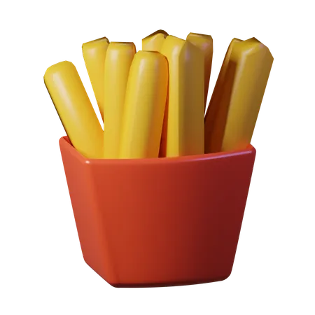 Batatas fritas  3D Icon