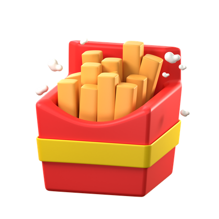 Batatas fritas  3D Icon