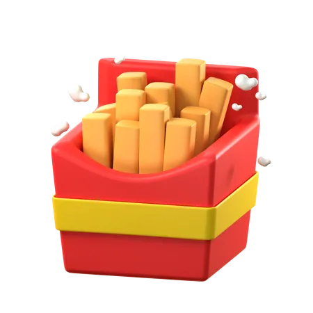 Batatas fritas  3D Icon