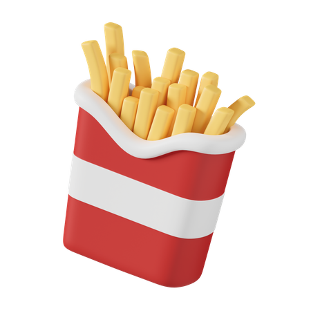 Batatas fritas  3D Icon