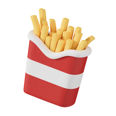 Batatas fritas  3D Icon