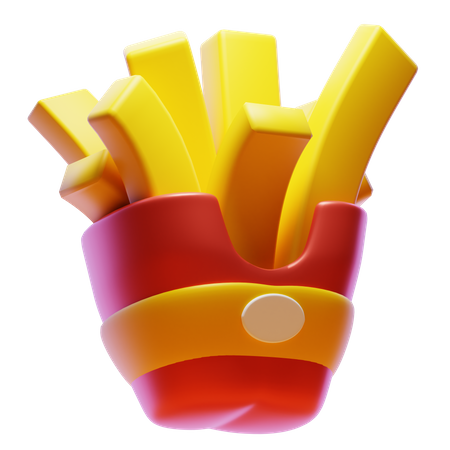 Batatas fritas  3D Icon