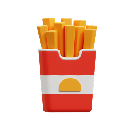 Batatas fritas  3D Icon