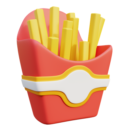 Batatas fritas  3D Icon