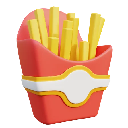 Batatas fritas  3D Icon