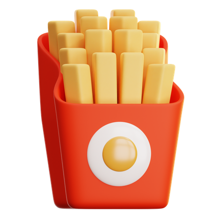 Batatas fritas  3D Icon