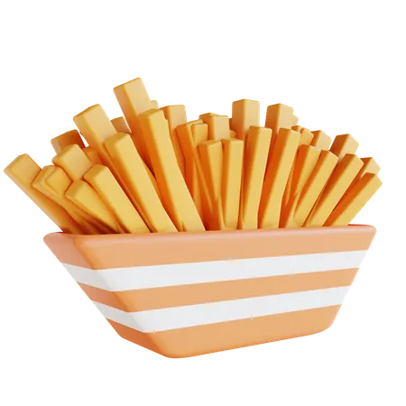 Batatas fritas doces  3D Icon