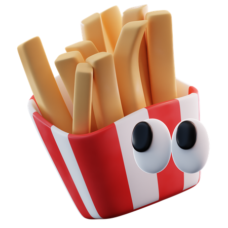 Lindas batatas fritas  3D Icon