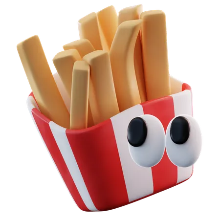 Lindas batatas fritas  3D Icon