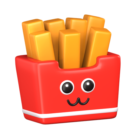 Sorriso de batatas fritas  3D Icon