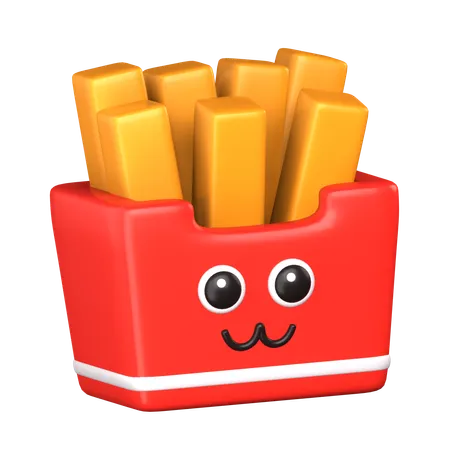 Sorriso de batatas fritas  3D Icon