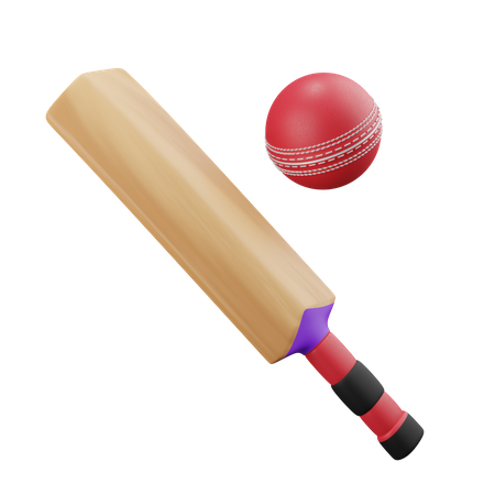 Bate de cricket  3D Illustration