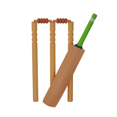 Bate de cricket  3D Icon