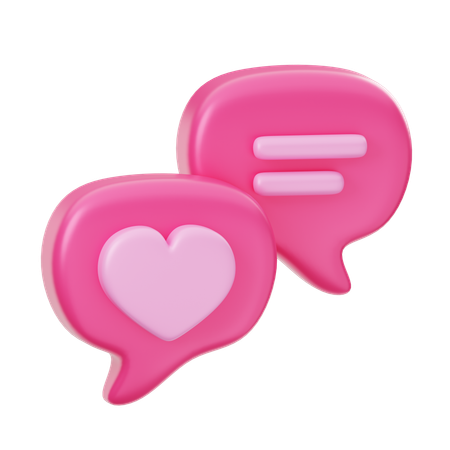 Conversar amor  3D Icon