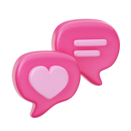 Conversar amor  3D Icon