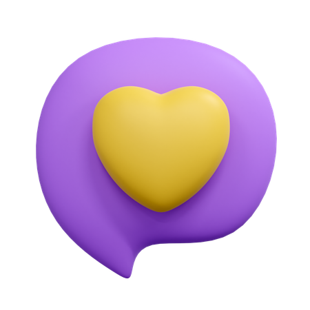 Conversar amor  3D Icon