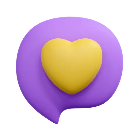 Conversar amor  3D Icon