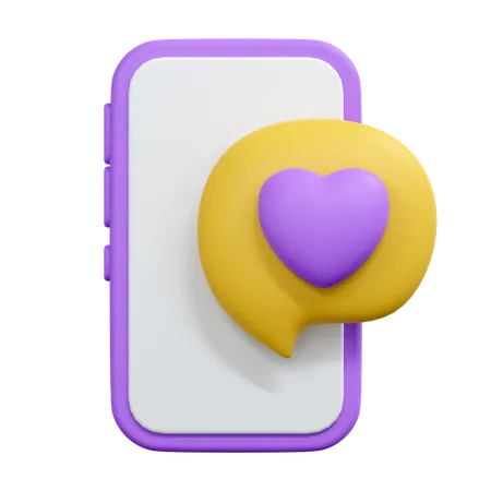 Conversar amor  3D Icon