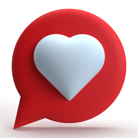 Amor bate-papo  3D Icon